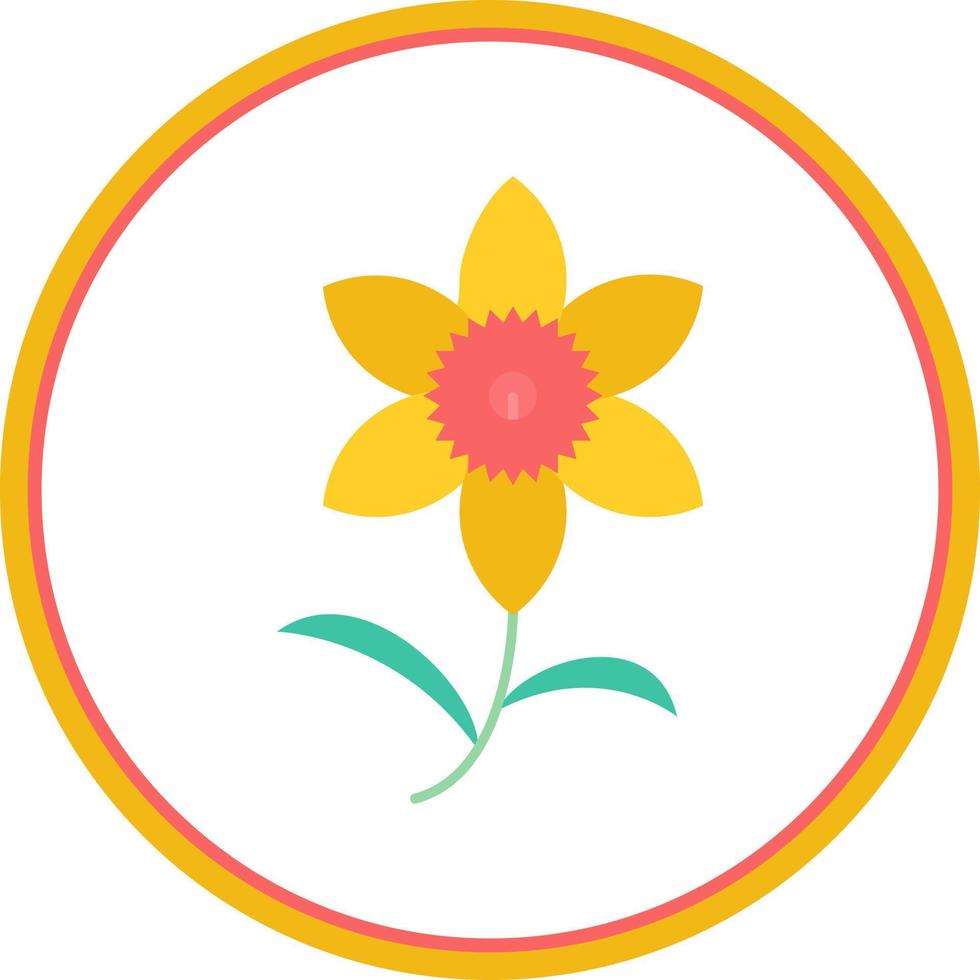 Daffodil Vector Icon Design