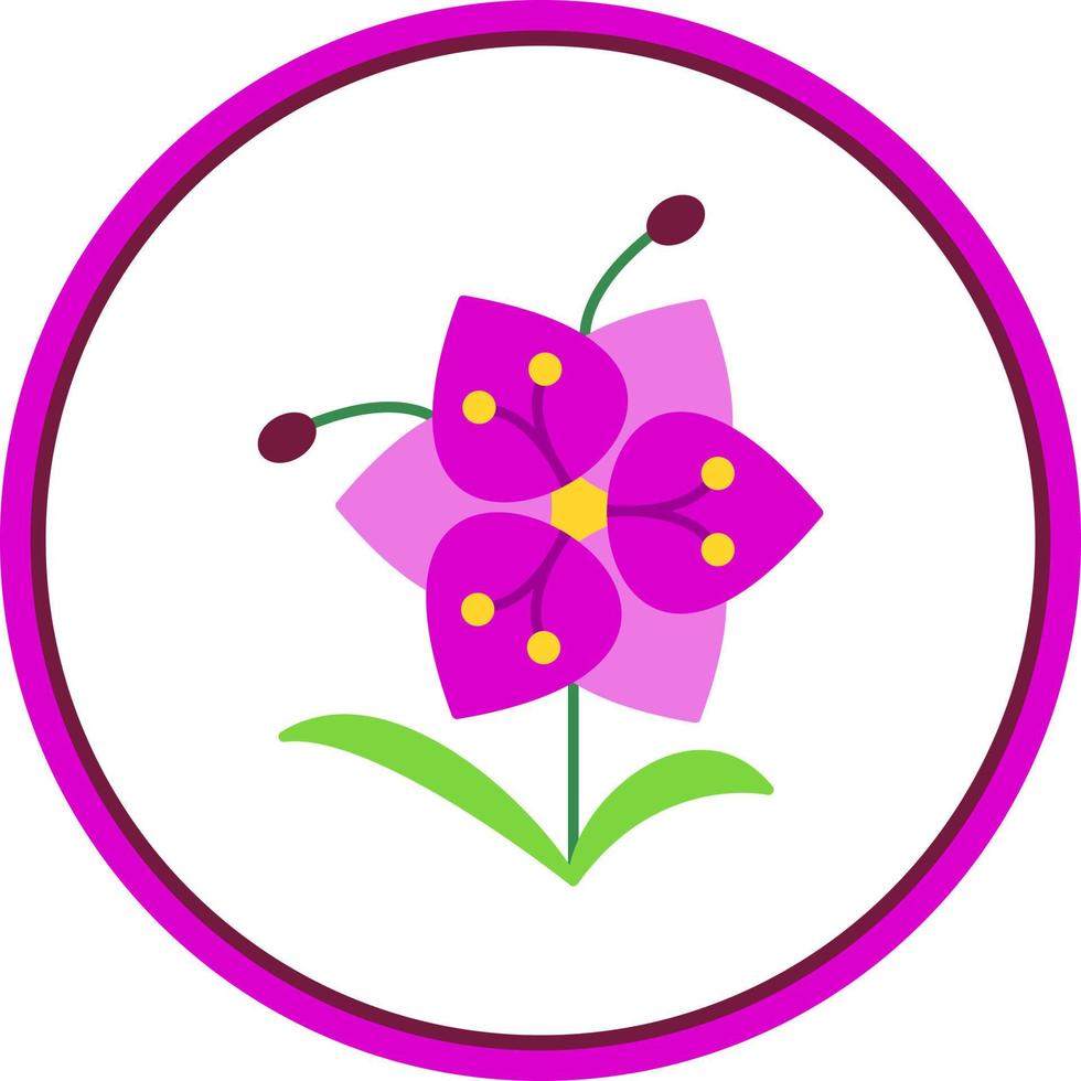 Orchid Vector Icon Design