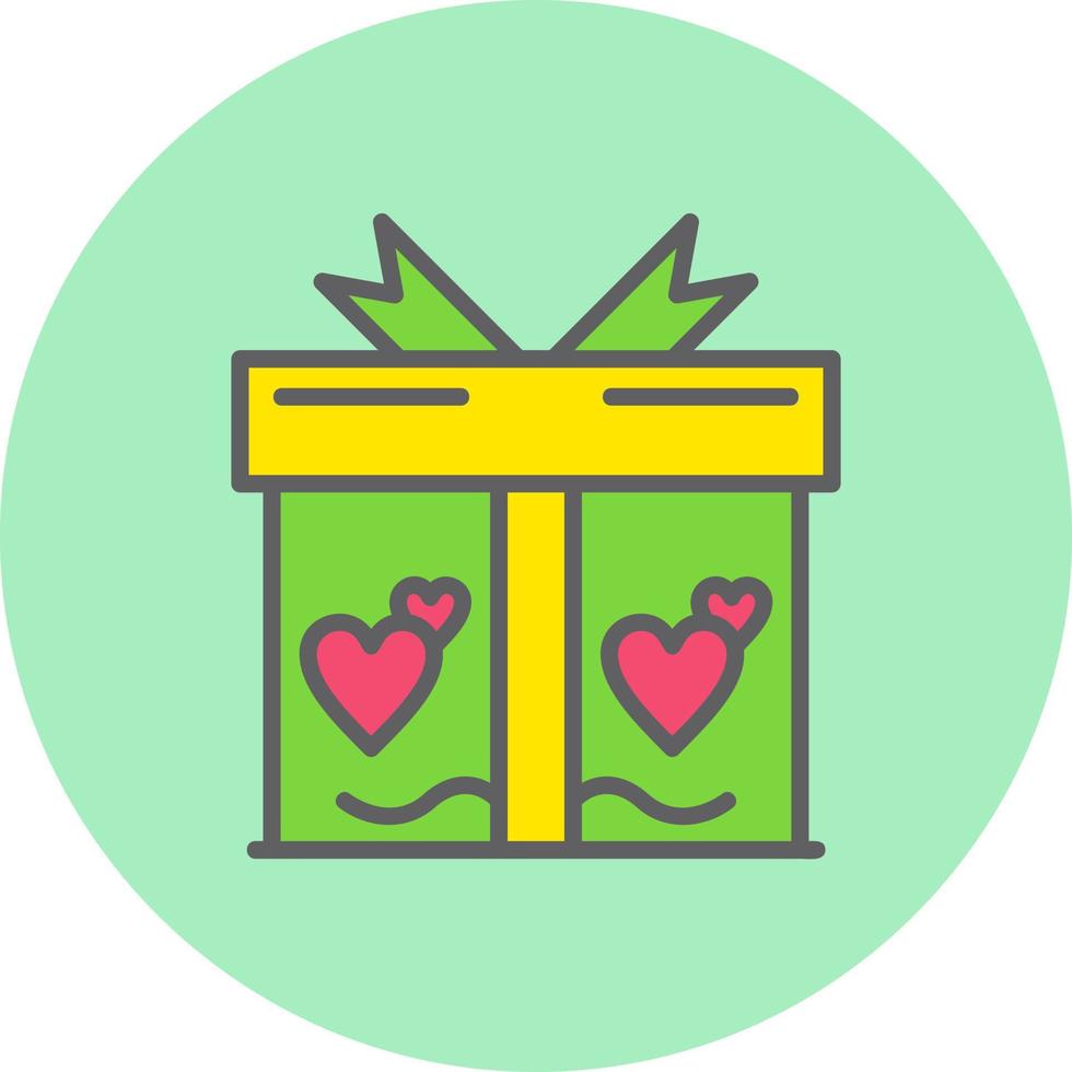 icono de vector de caja de regalo