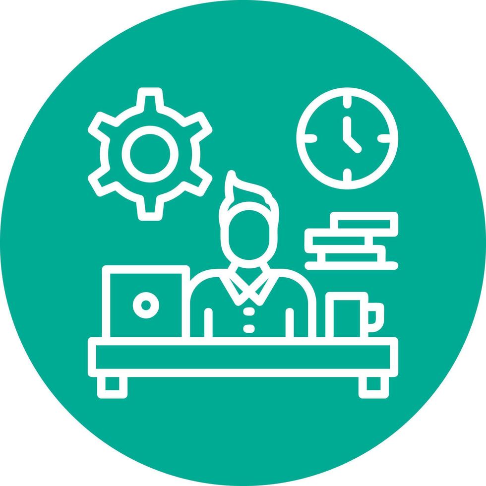 Workaholic Vector Icon Design