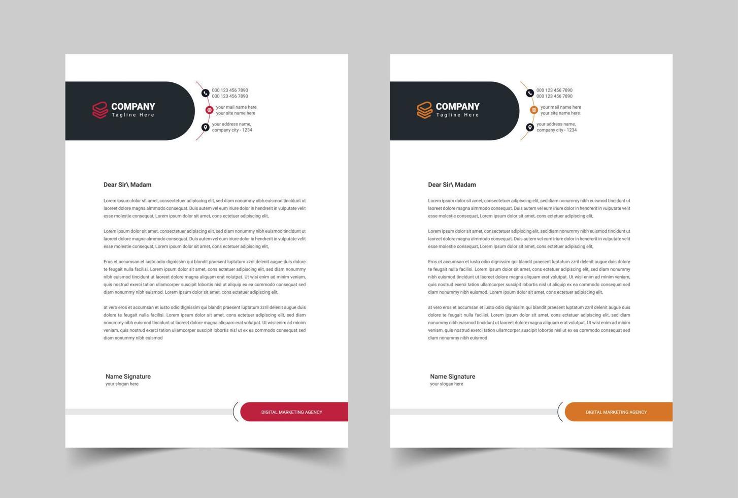 Modern Business Letterhead Template, Business letterhead design