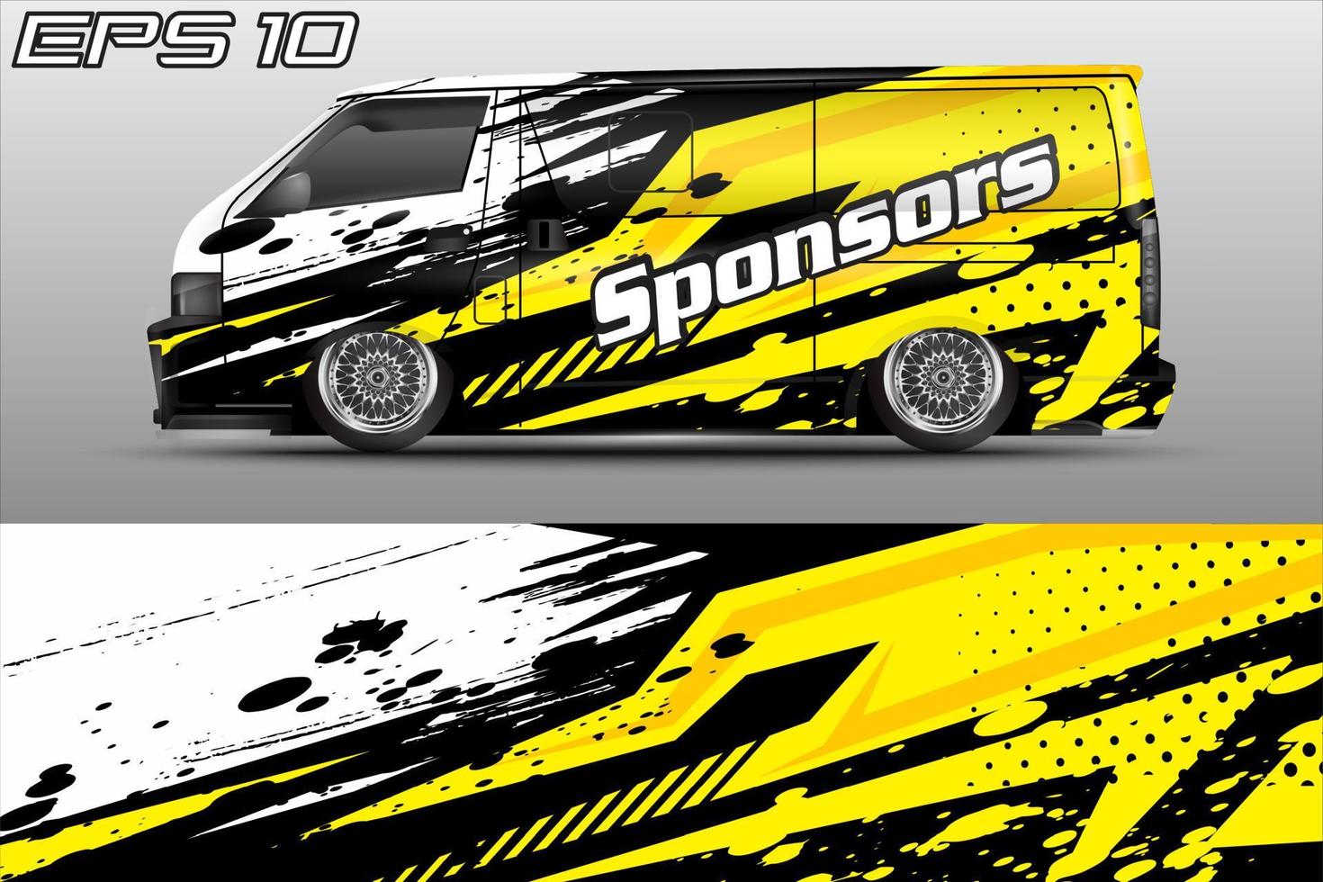 Automotive travel van car wrap livery sticker design template 16501633