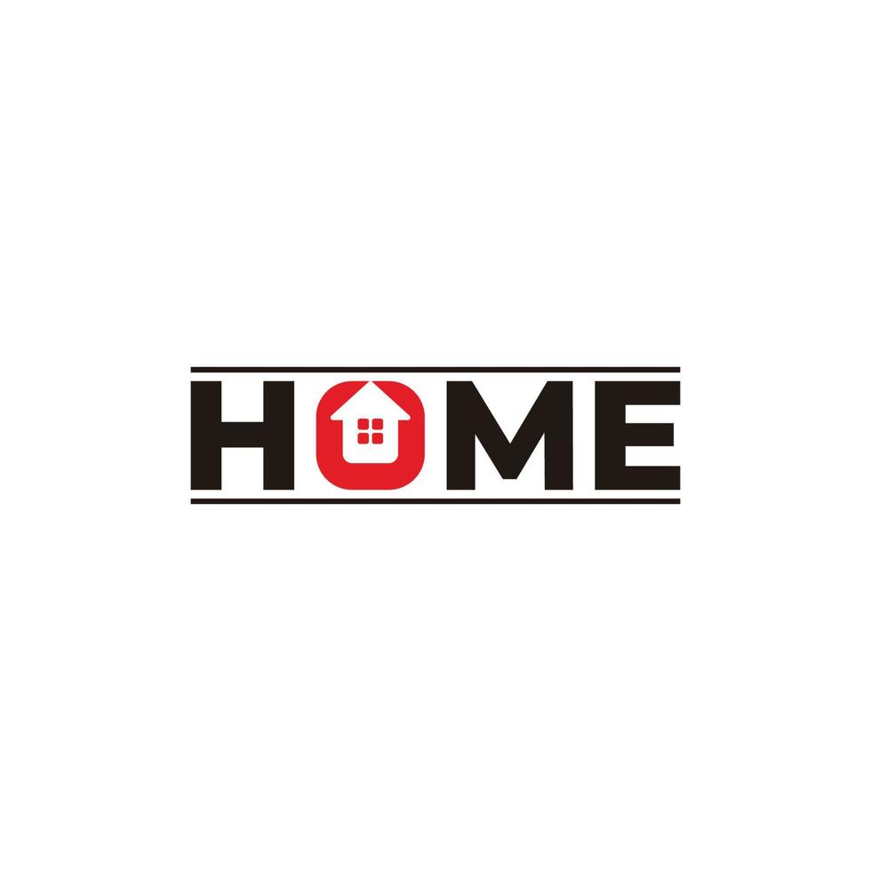 text home letter o house shape symbol vector