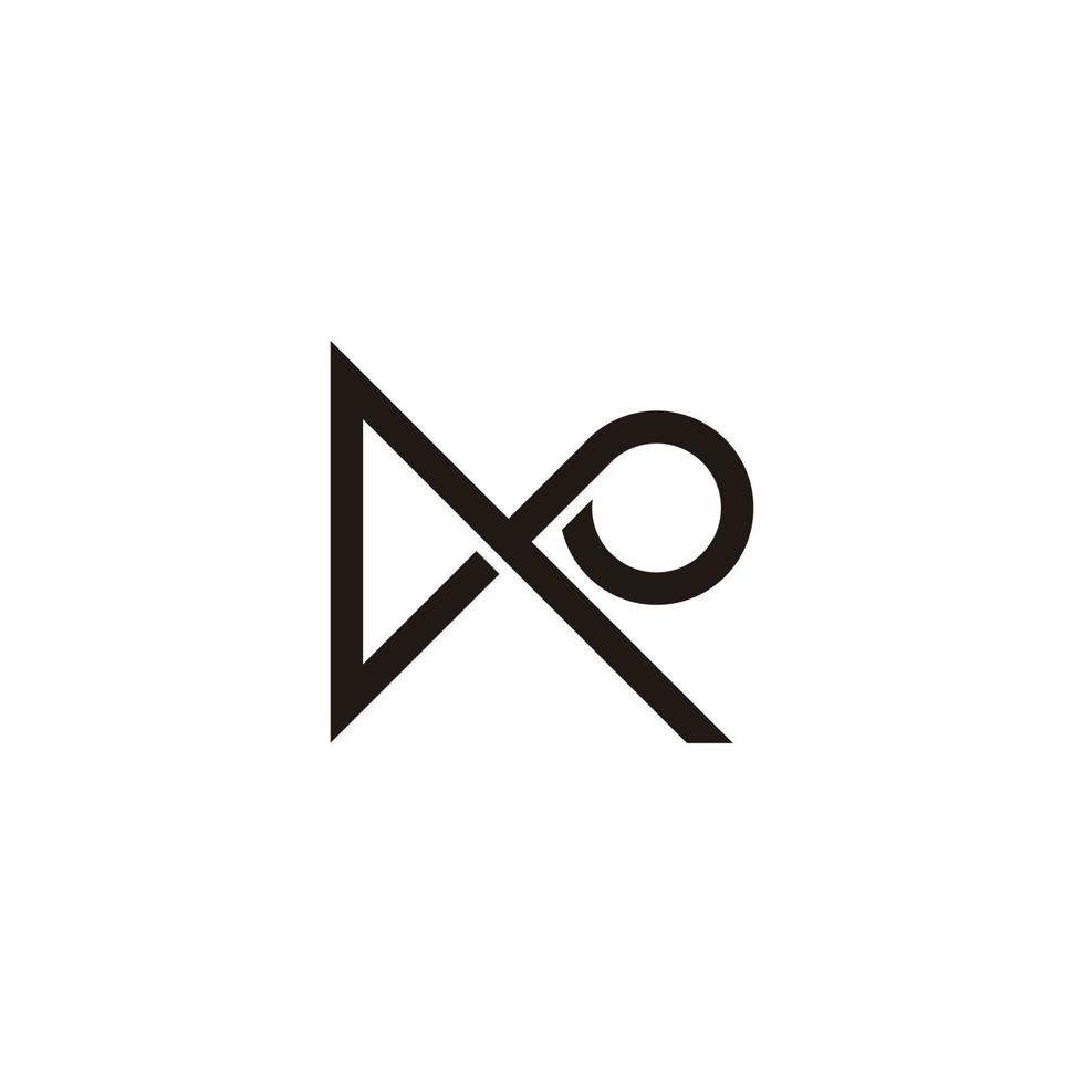 abstract letter mp linear geometric logo vector