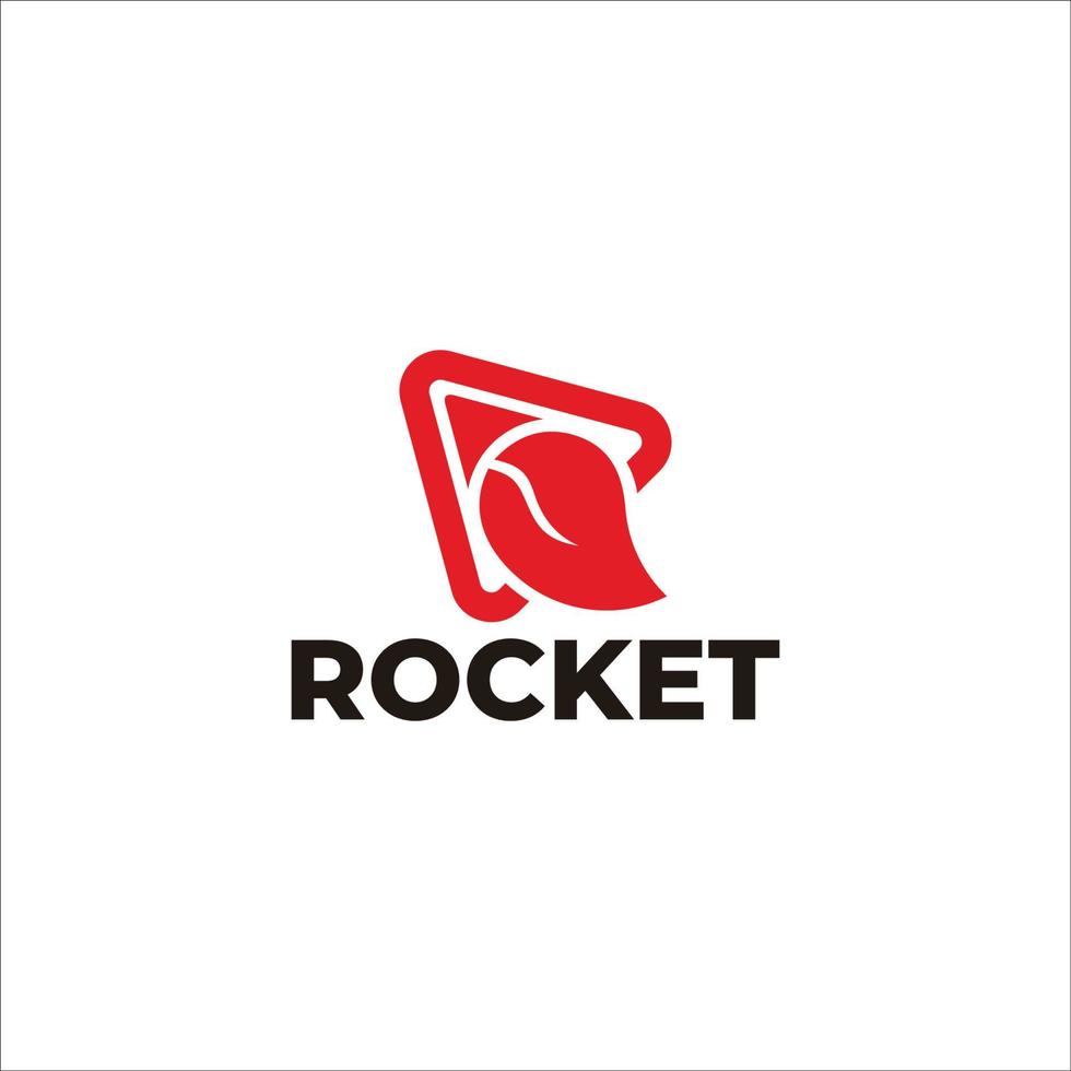 triangle rocket flame geometric design symbol logo vector