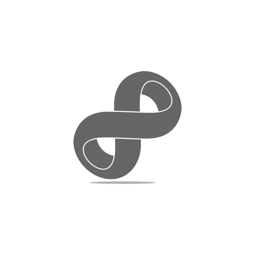 infinity 3d motion shadow curves design symbol logo vector