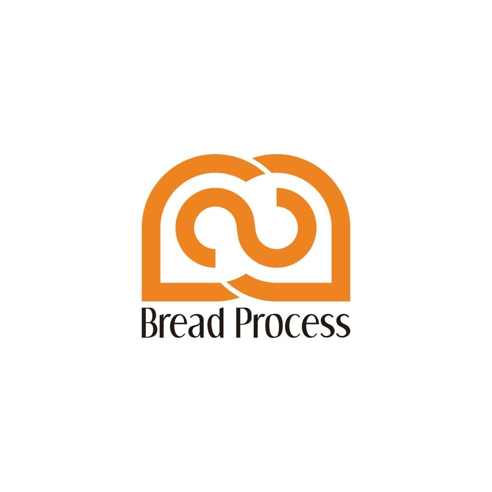 vector de logotipo de símbolo de proceso de pan de letra m