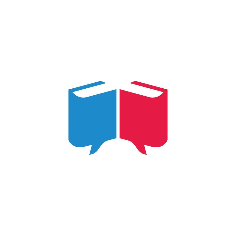 colorful books education talks happy design logo vector