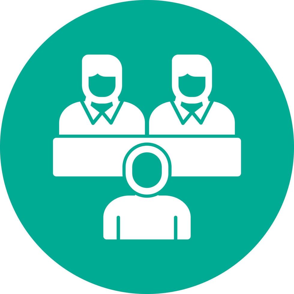 Job Interview Vector Icon Design