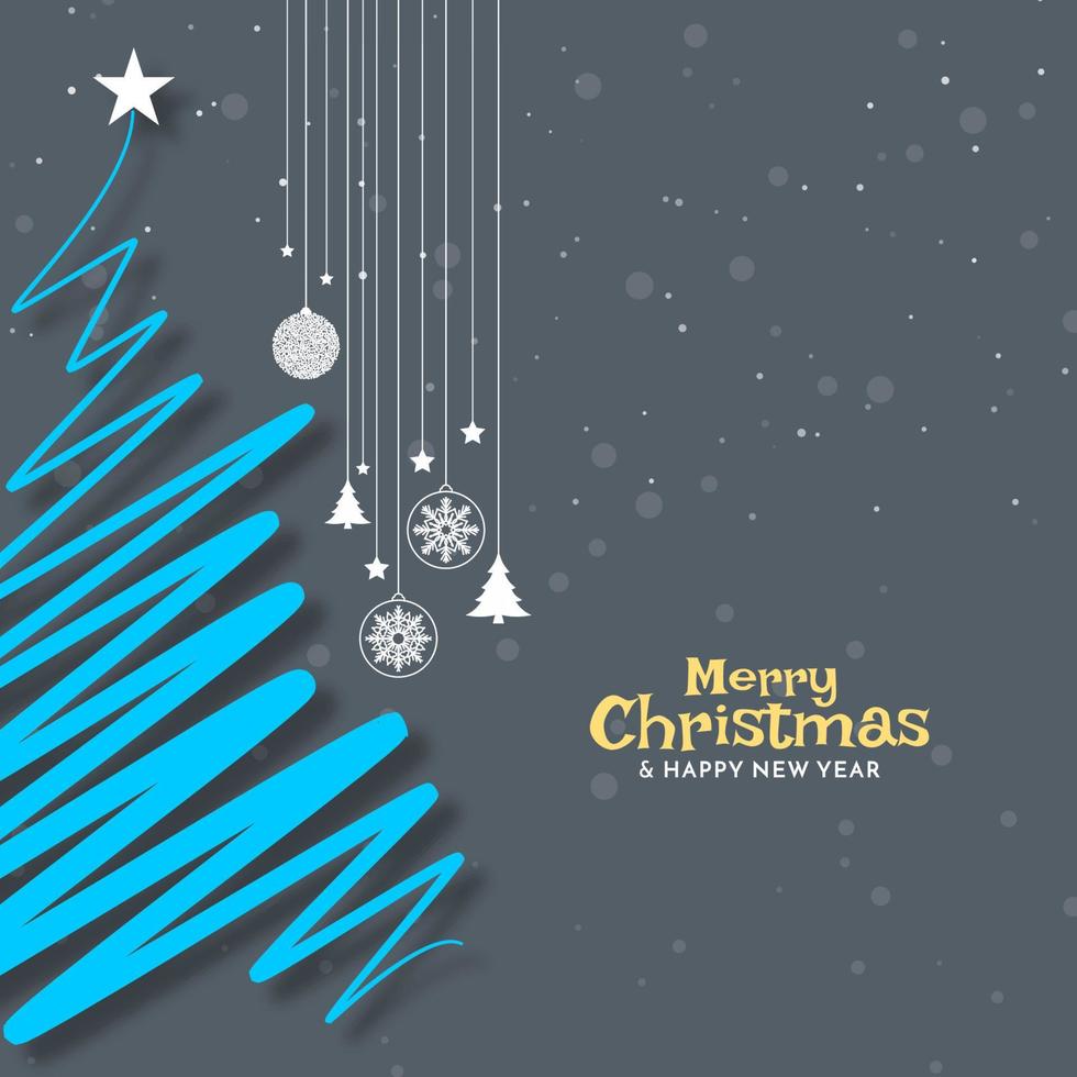 Modern decorative Merry Christmas festival background design vector