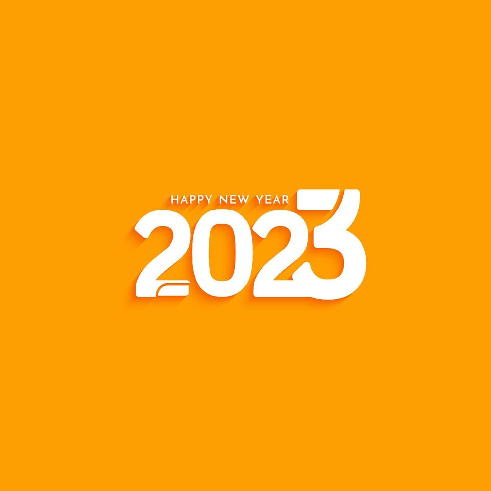 Happy New year 2023 stylish text design background design vector