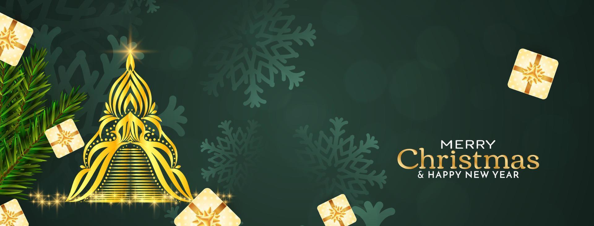 Merry Christmas festival celebartion elegant banner design vector