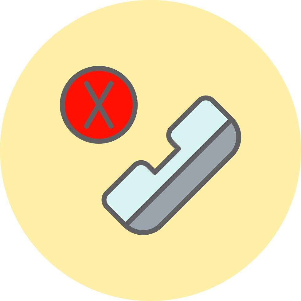 Rejected Call Blocked Vector Icon