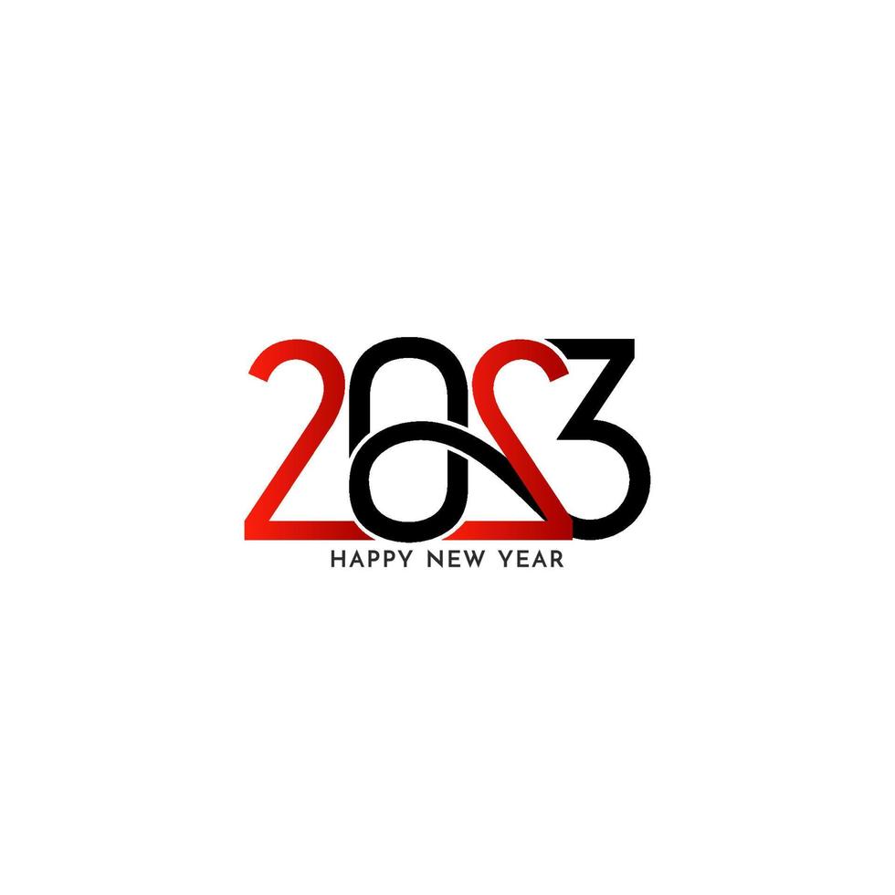 Happy New year 2023 text modern elegant design background vector