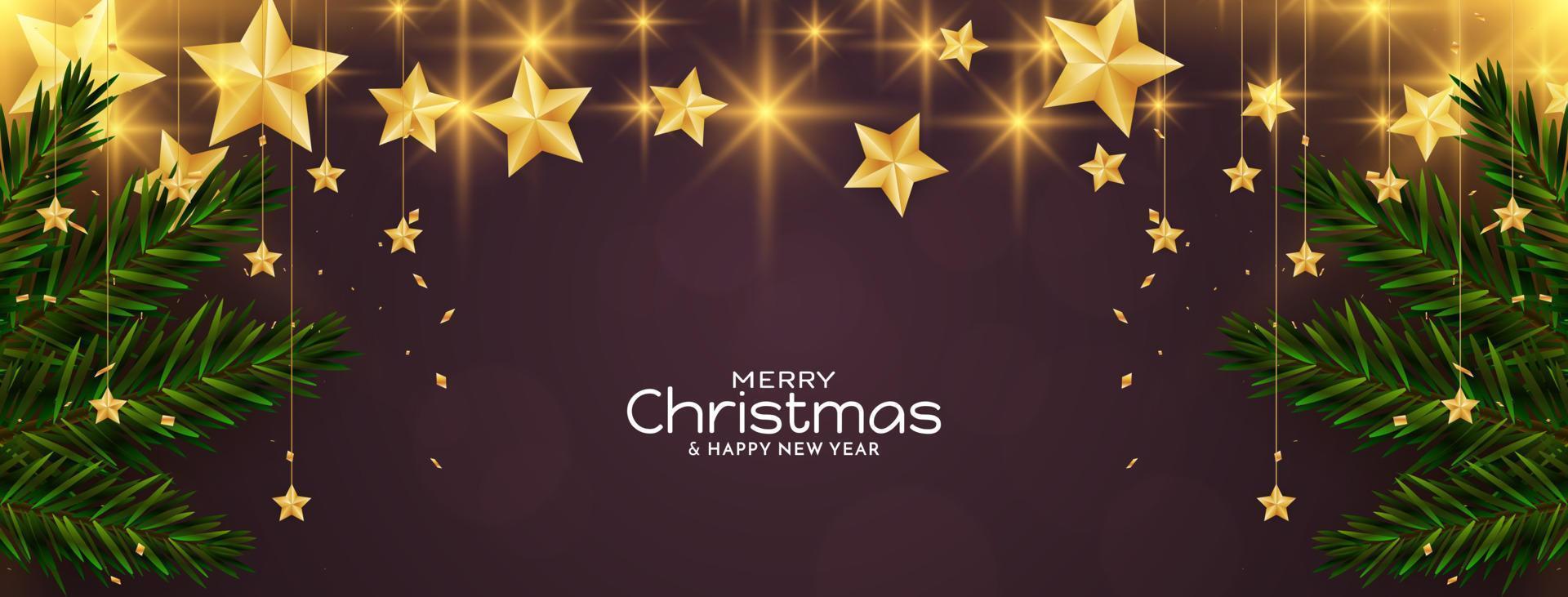 Merry Christmas festival celebration greeting banner design vector