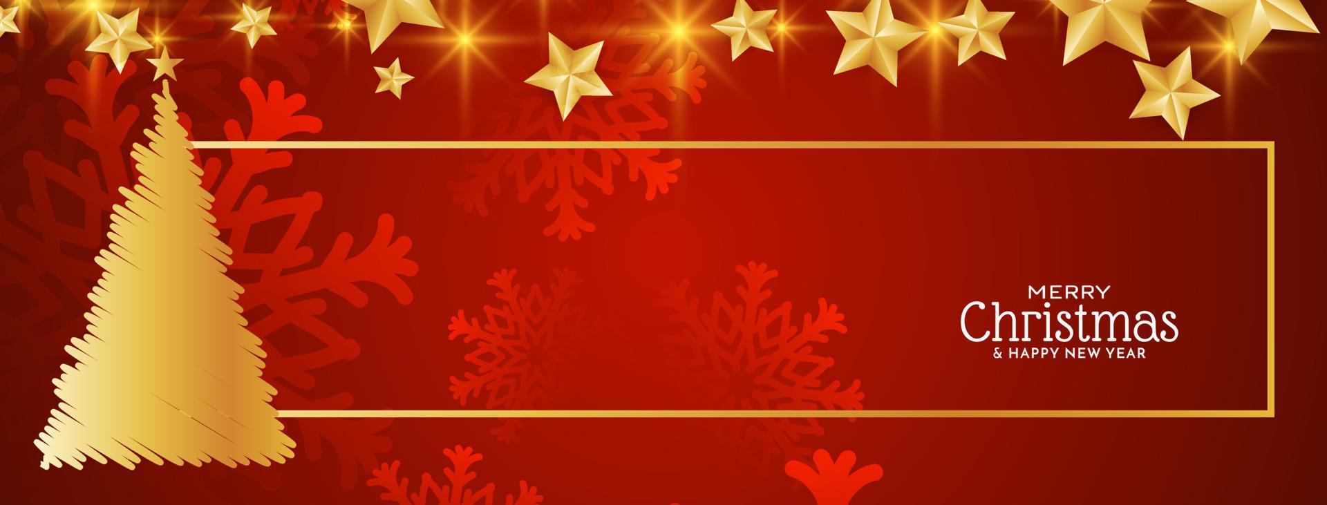 Merry Christmas festival greeting elegant banner design vector