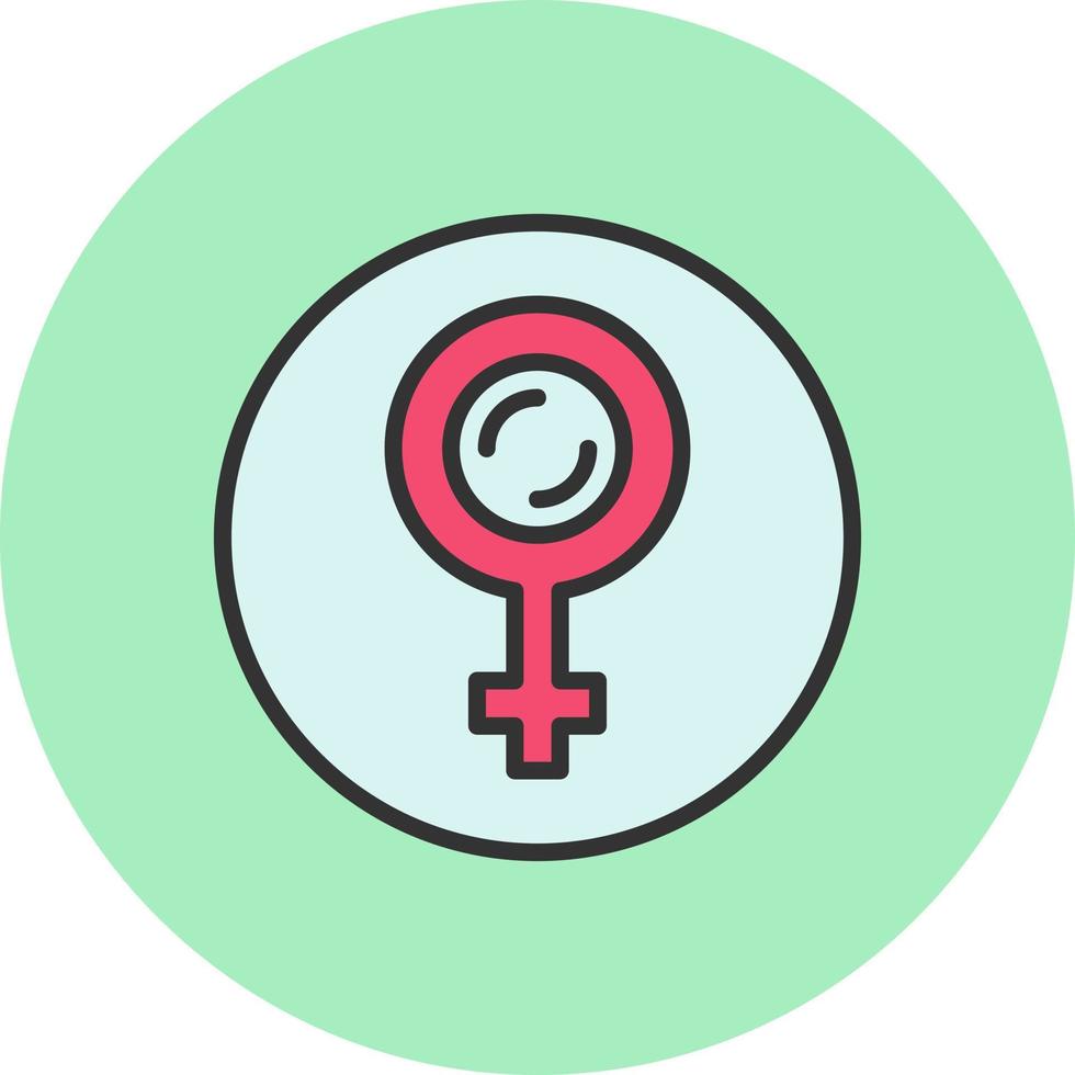 icono de vector de símbolo de género femenino