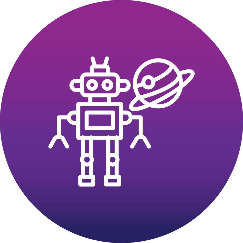Space Robot Vector Icon