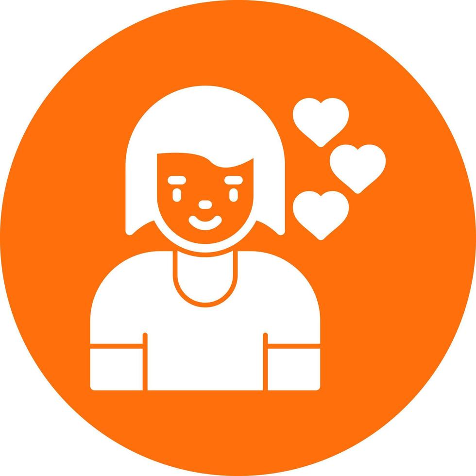 Girlfriend Vector Icon Design