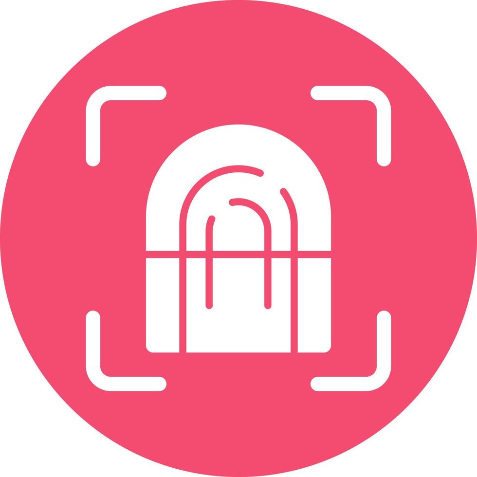 Fingerprint Scan Vector Icon Design