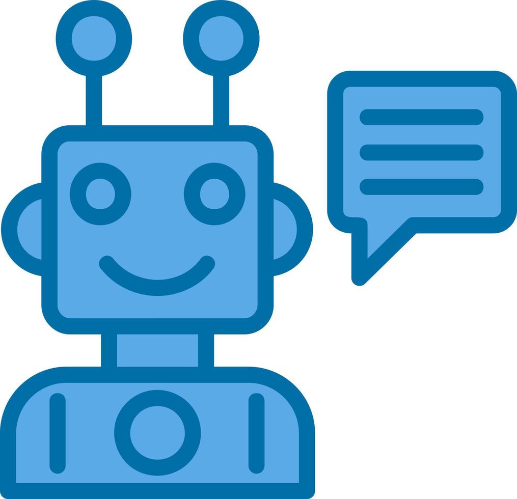 Robot Assistant Vector Icon Design