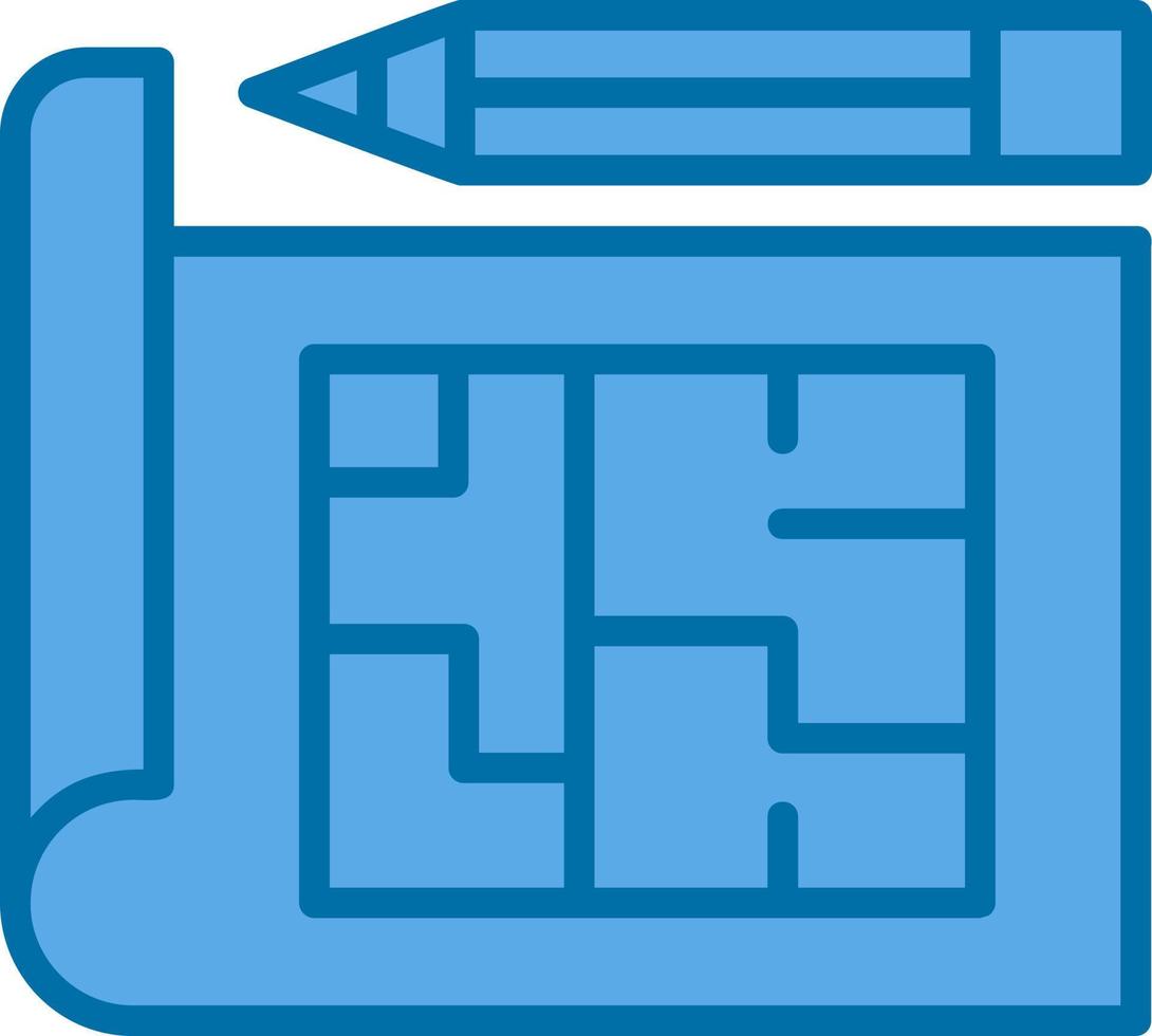 Building Plan Vector Icon Design