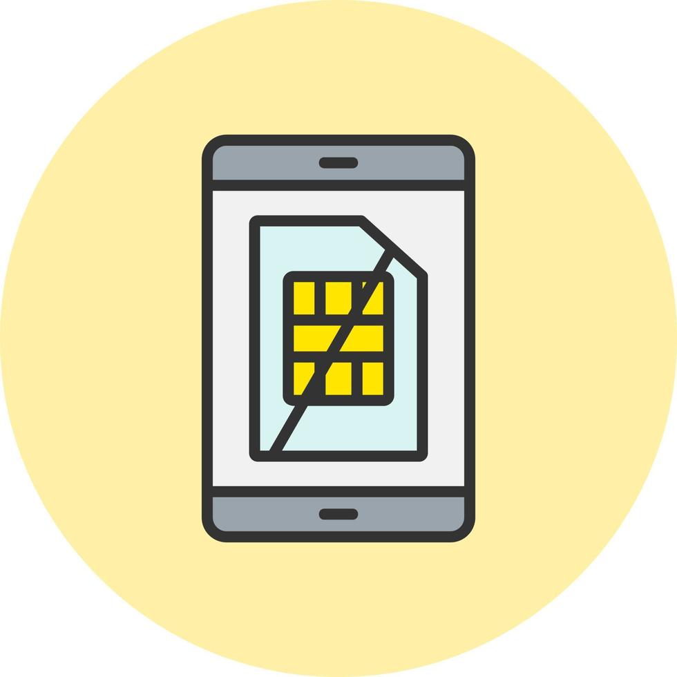 No Sim Card Vector Icon