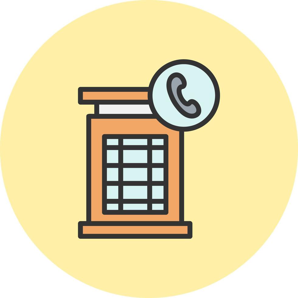 icono de vector de cabina telefónica