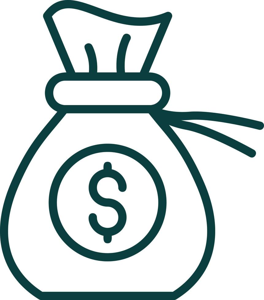 Money Bag Vector Icon Design