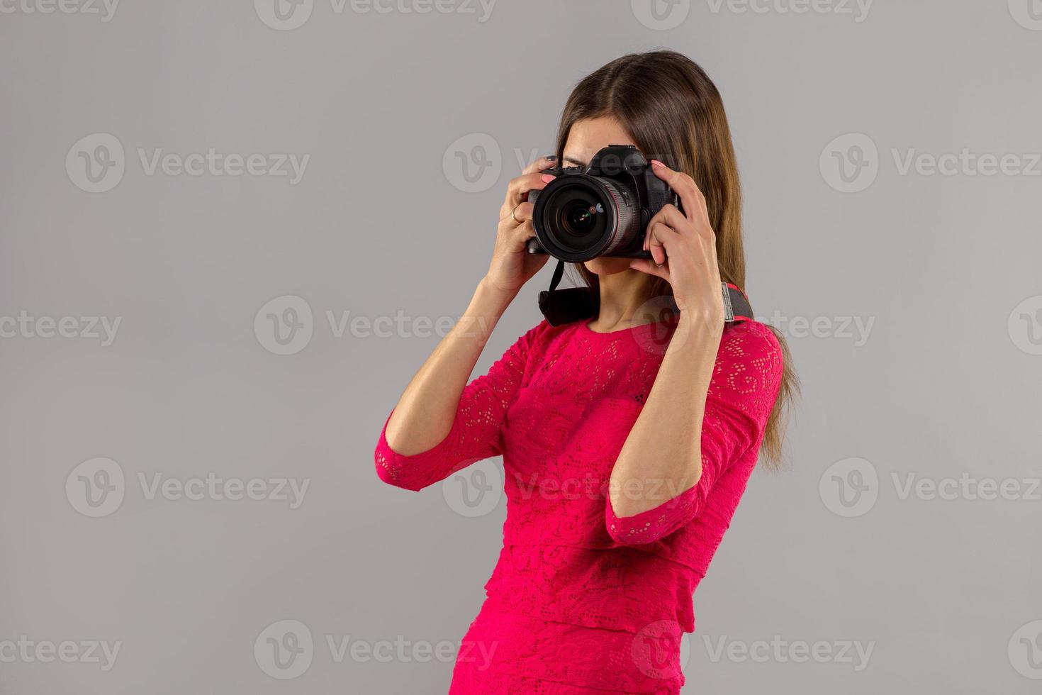 woman with photo camera