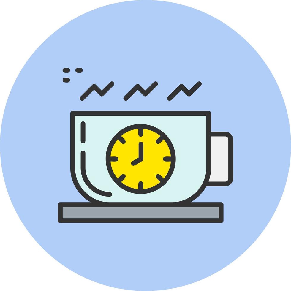 icono de vector de tiempo de café