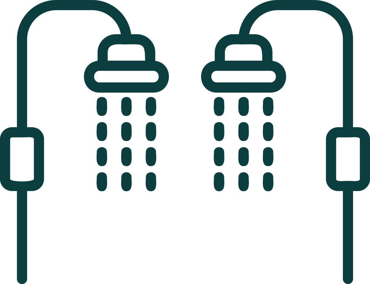 Shower Vector Icon Design