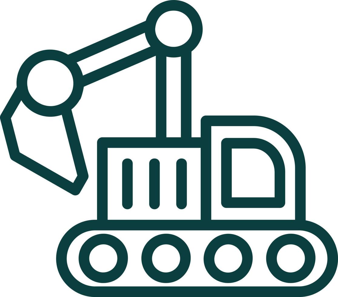 Excavator Vector Icon Design