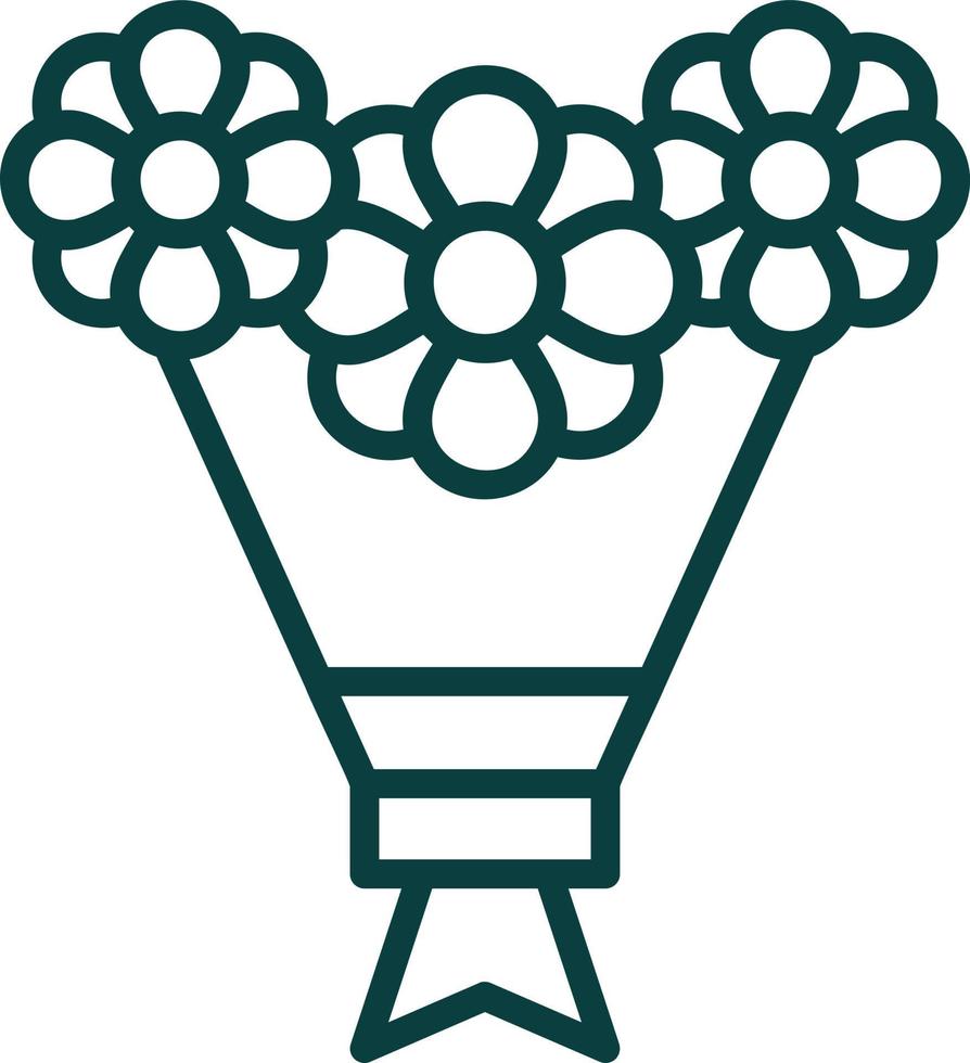 Bouquet Vector Icon Design