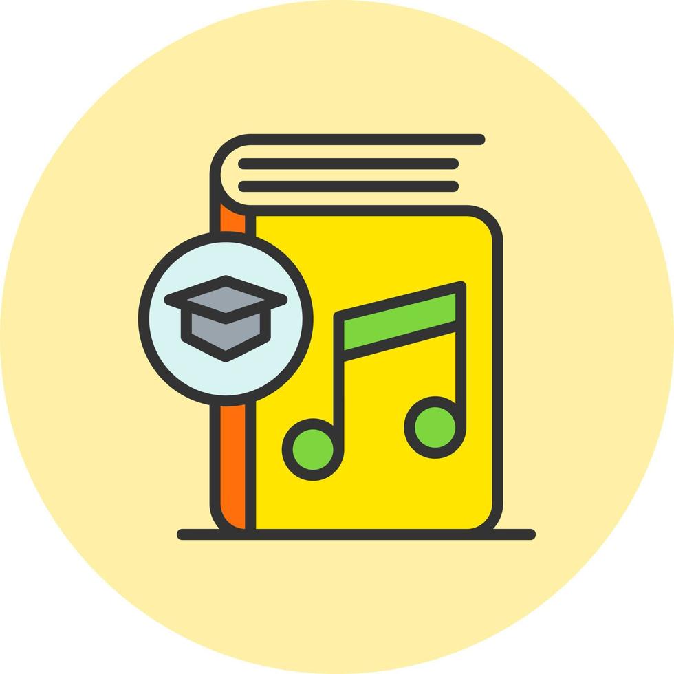 icono de vector de libro de música