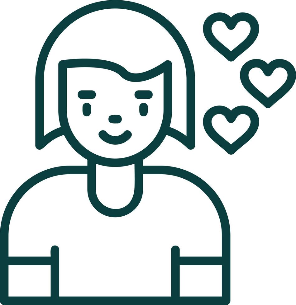 Girlfriend Vector Icon Design