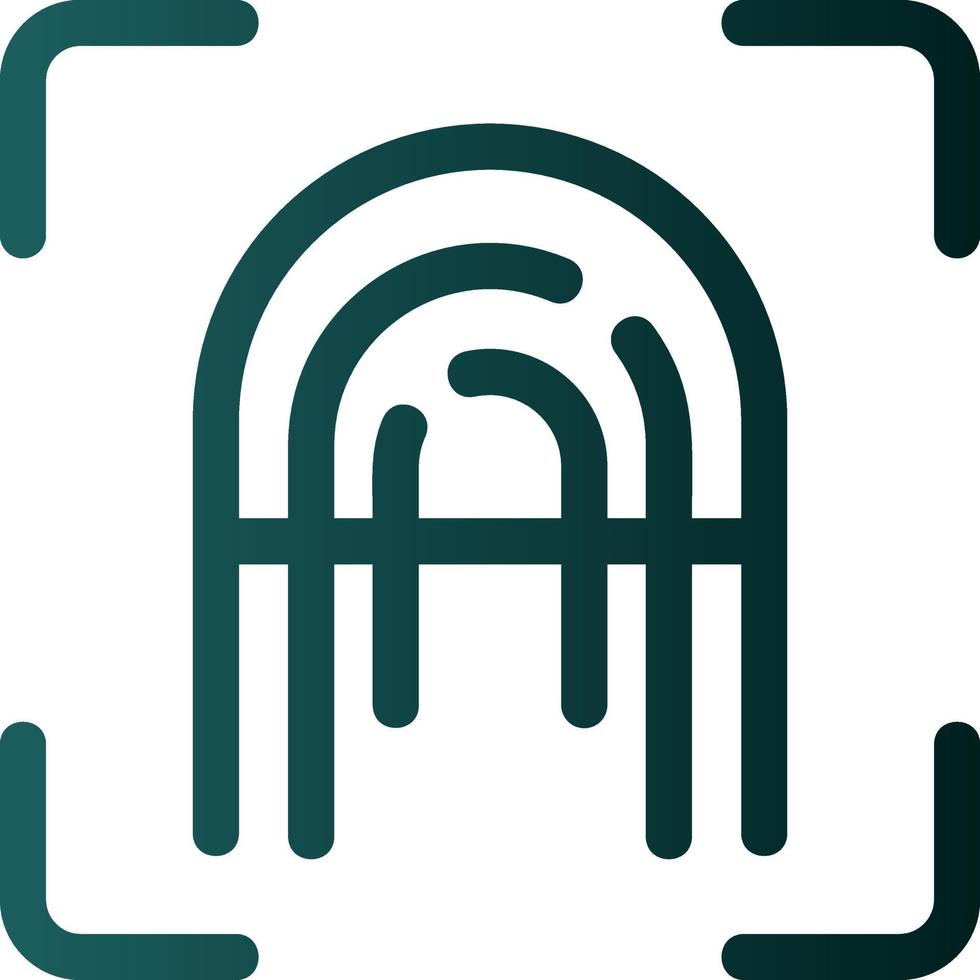 Fingerprint Scan Vector Icon Design