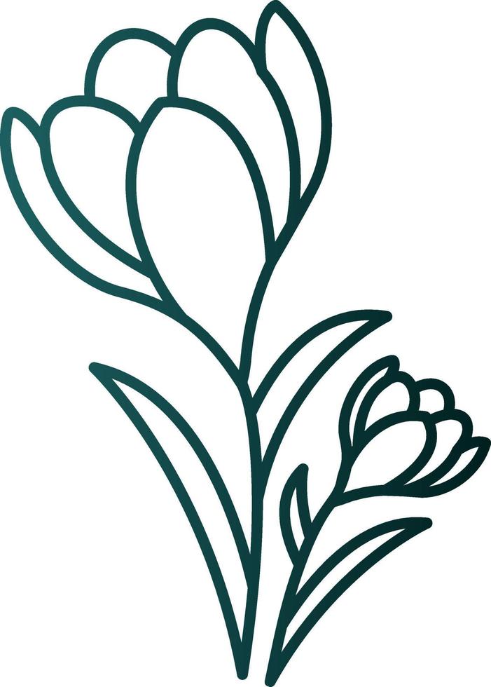Crocus Vector Icon Design