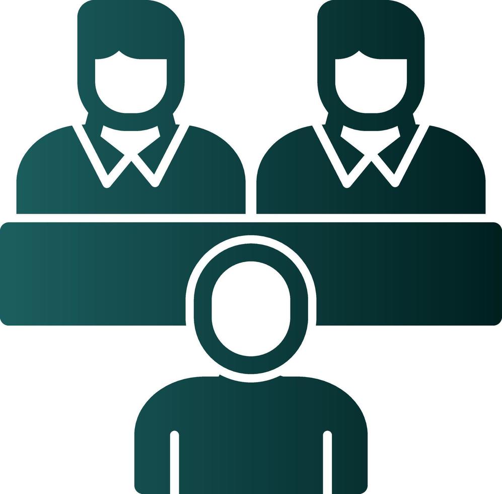 Job Interview Vector Icon Design