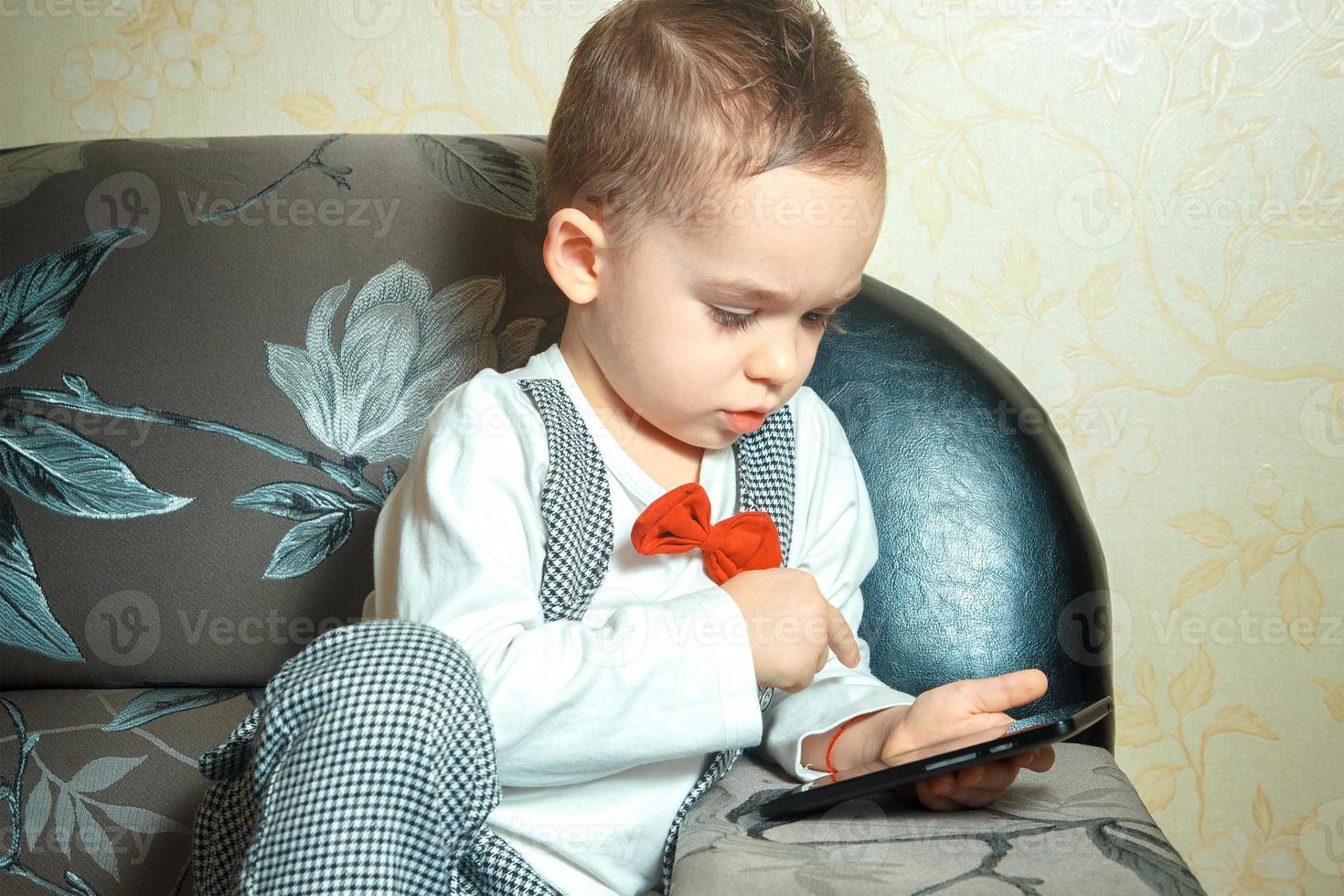 boy with red bowtie photo