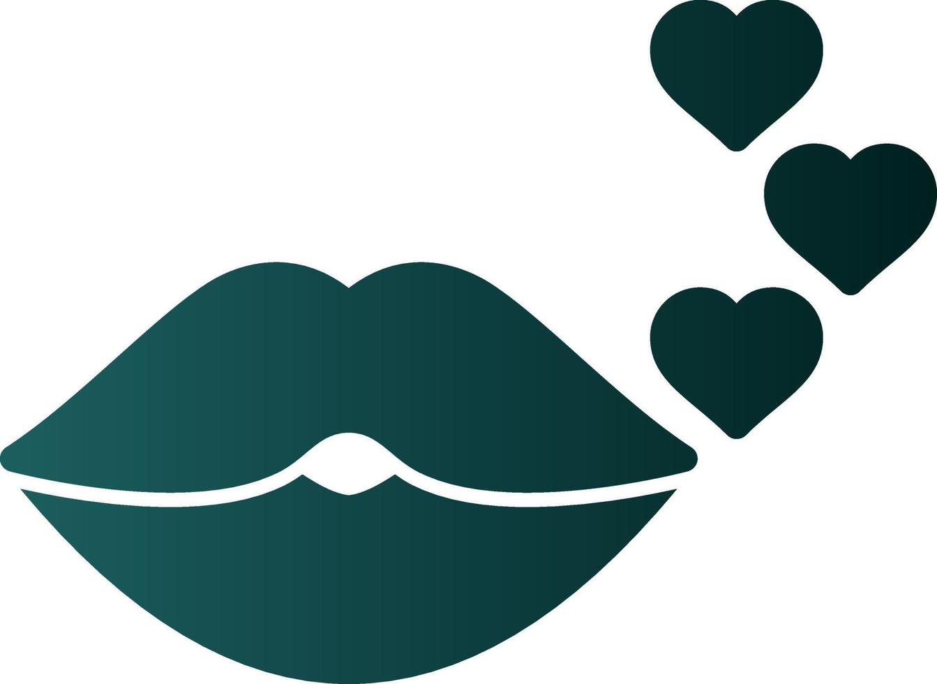 Kiss Vector Icon Design