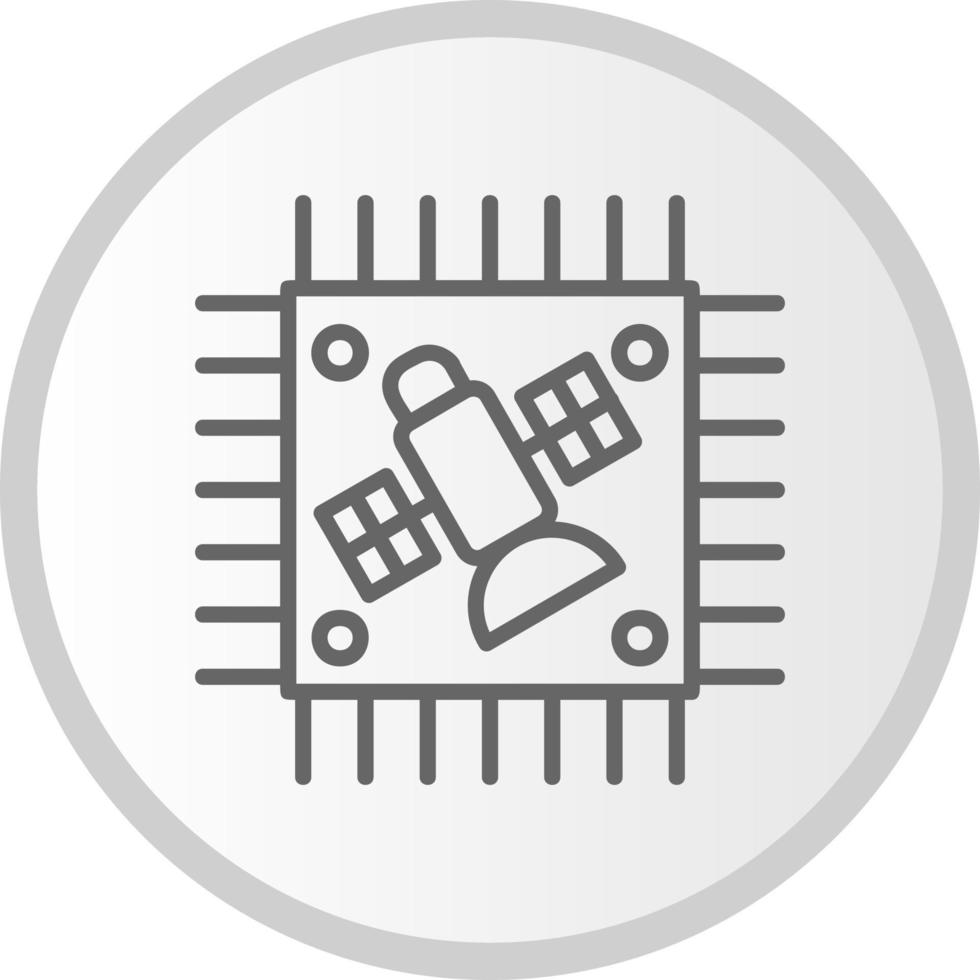 icono de vector de chip de satélite