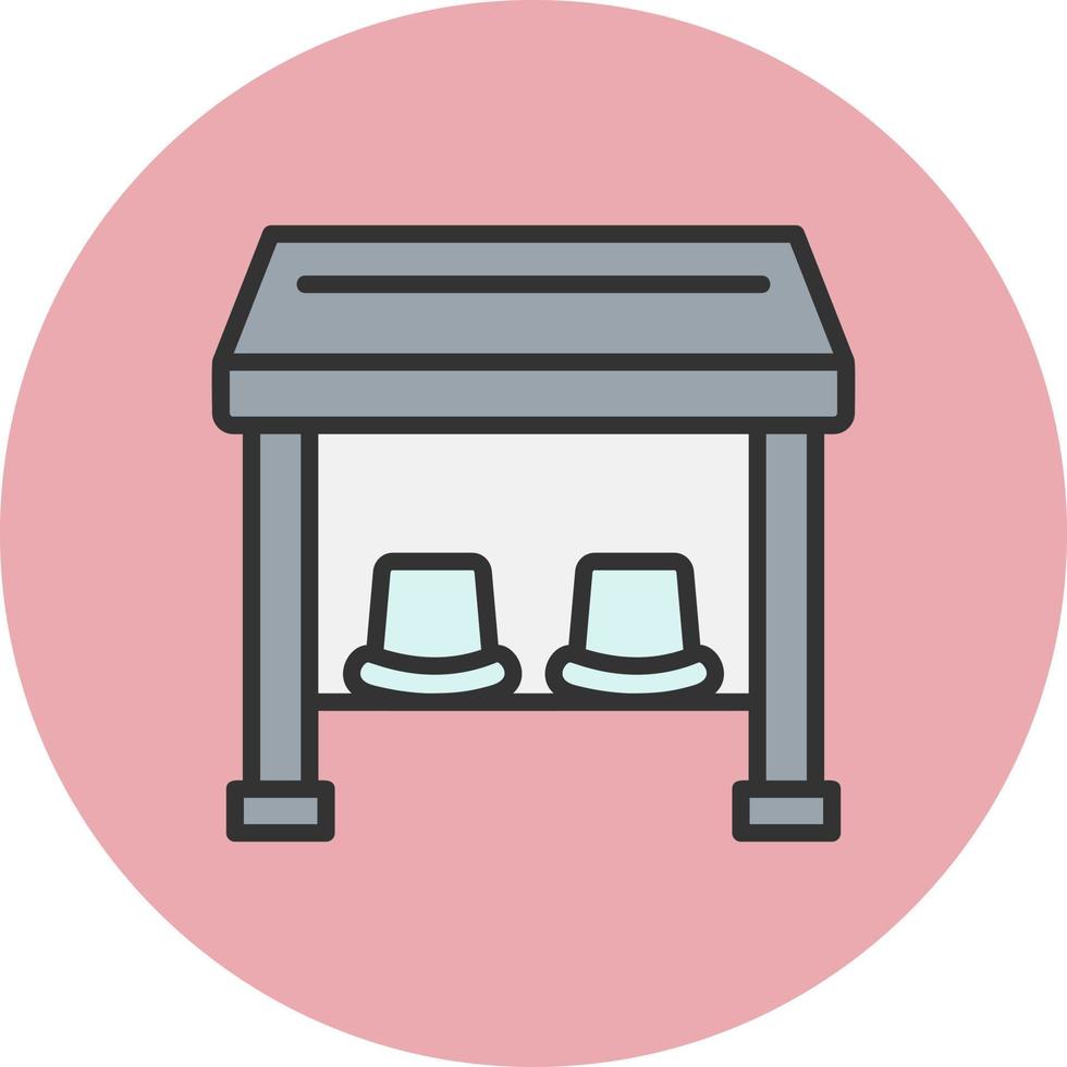 Team Bench Vector Icon