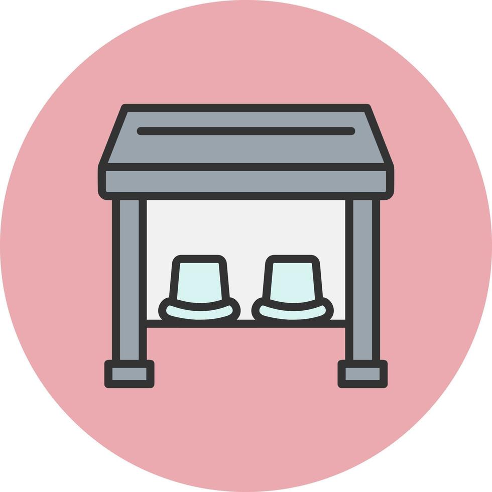 Team Bench Vector Icon