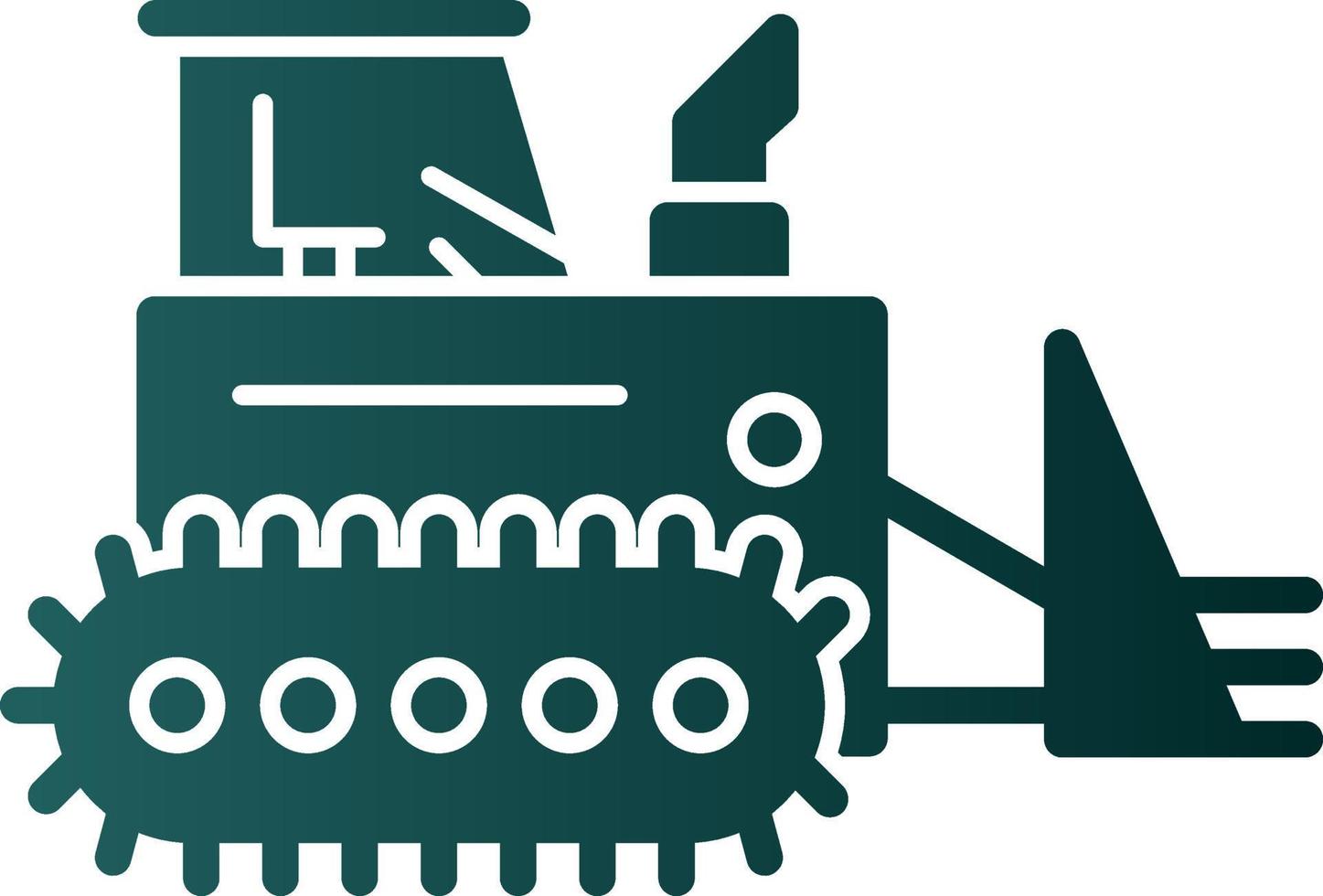 Bulldozer Vector Icon Design