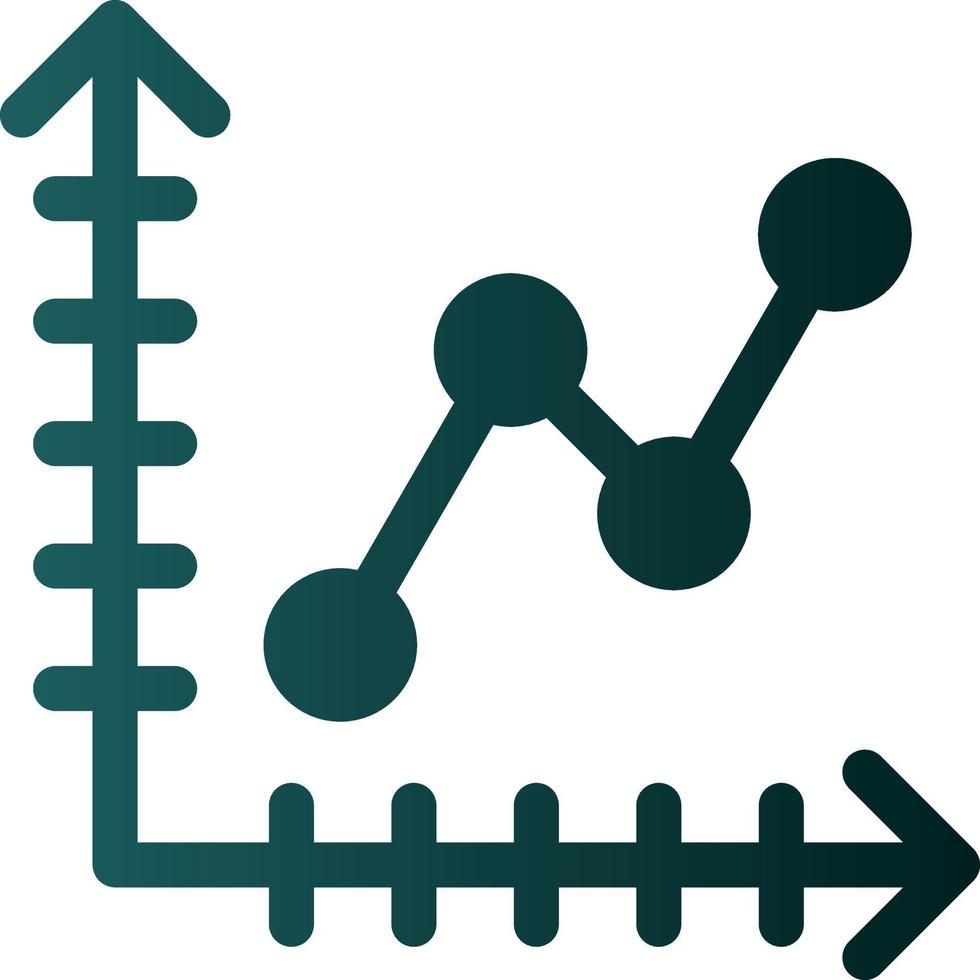 Line Graph Vector Icon Design