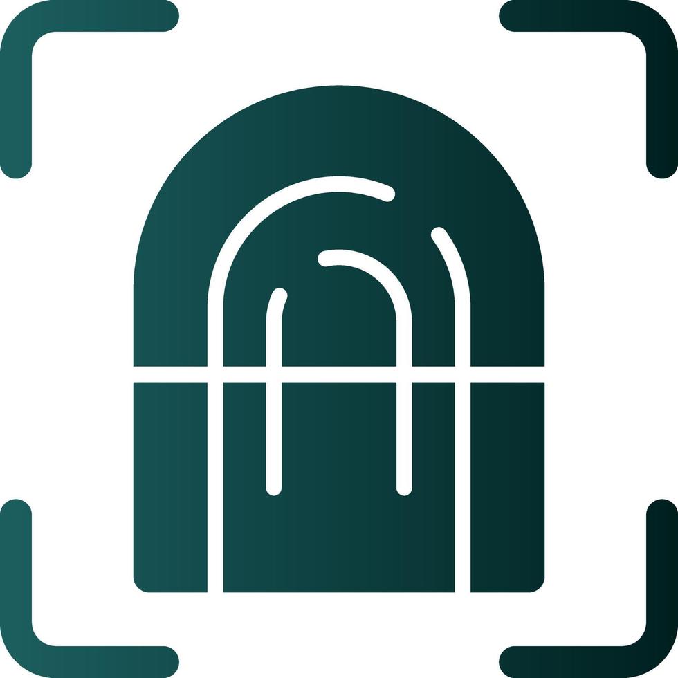 Fingerprint Scan Vector Icon Design