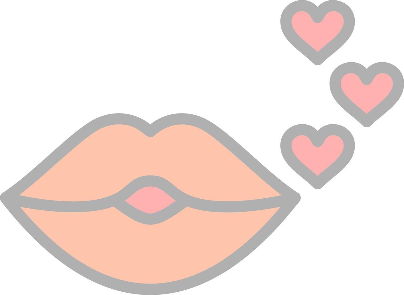 diseño de icono de vector de beso