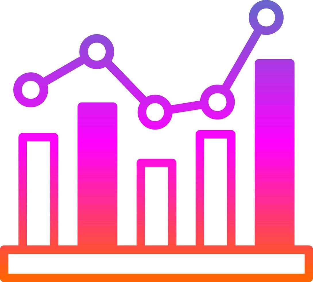 Bar Chart Vector Icon Design