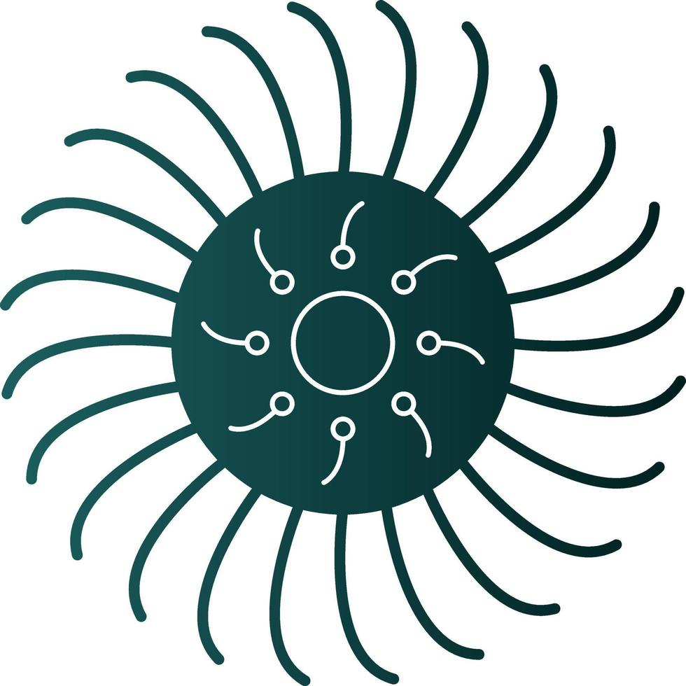 Anemone Vector Icon Design